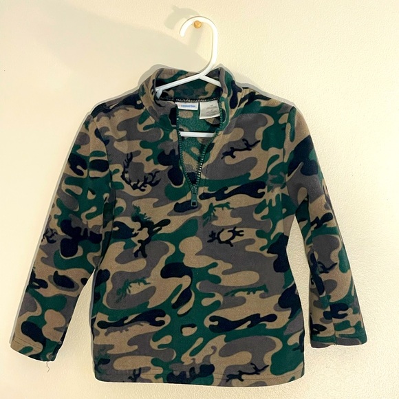 Kid Connection 4T quarter zip pullover camo fleece jacket - Picture 2 of 5